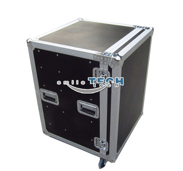 16U Rack Storage Drawer Case Tool Flight Case with Caster Board--5 Drawers,2 x 4U, 2 x 3U, and 1 x2U 