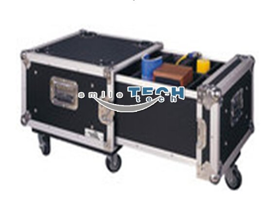 4 Drawers Red ATA Flight Tool Case for Tool Storage with Side Desk -- Drawers 2 x 4U High，2 x 3U High 
