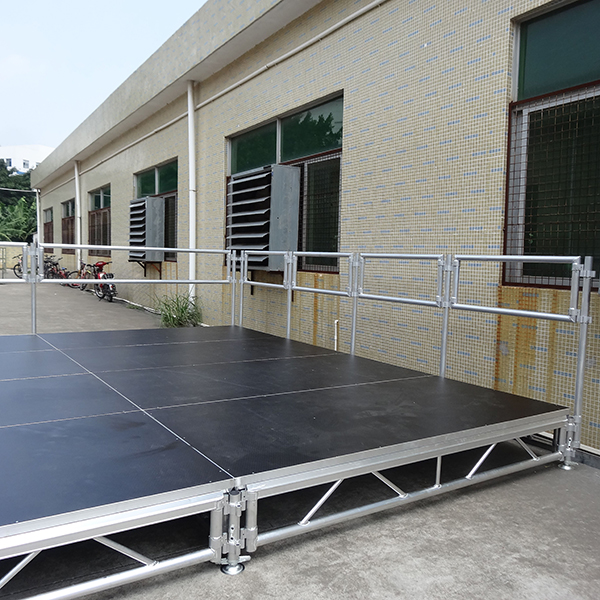2x1x0.4m Smile Tech aluminum stage with Guard Rail