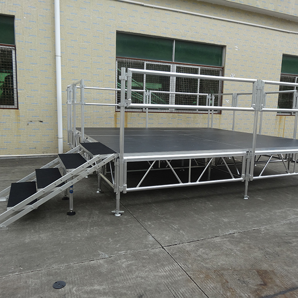 2x1x1m Smile Tech aluminum stage with adjustable Legs