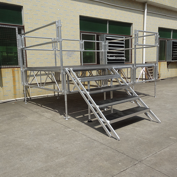 2x1x1.5m Smile Tech aluminum stage with Guard Rail