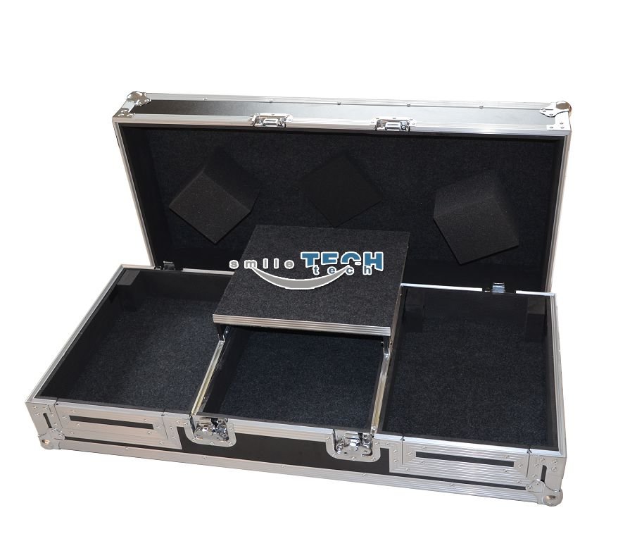 Smile Tech Pioneer CDJ900 and DJM750 Coffin Case with Laptop Tray