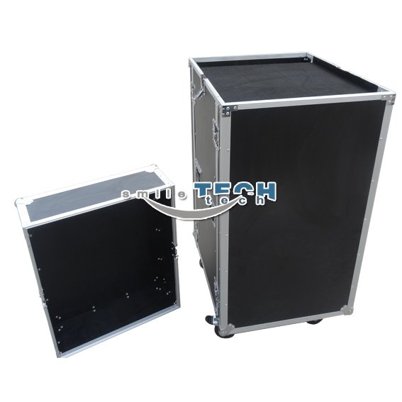 20U SHOCK AMOUNT WITH MIDDLE TRAY, THREE SIDES DOOR 