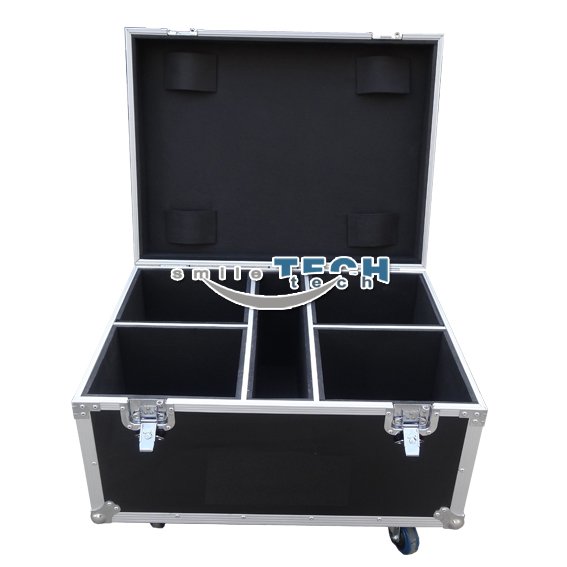 4 Way Par Can Lighting Flight Case with Storage Compartment 