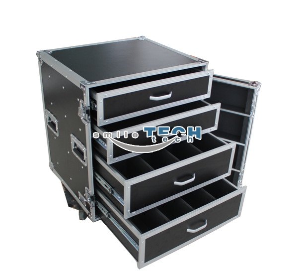 Professional ATA Tool Drawer Flight Case with 4 Drawers-- 2 x 2U, 2 x 3U