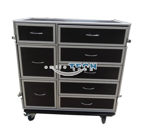 8 Drawers Flight Road Case for Tools Storage--RK8DRAWER60C