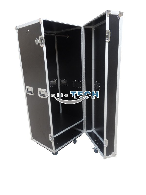 Custom Design Wardrobe Flight Case with Wheels--Dimensions 625W x 650D x 1500H mm