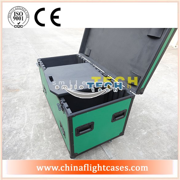 Custom Green wire box cases with 3 moveable partition boards  