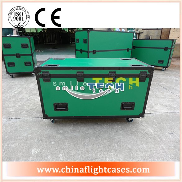 Custom Green wire box cases with 3 moveable partition boards  