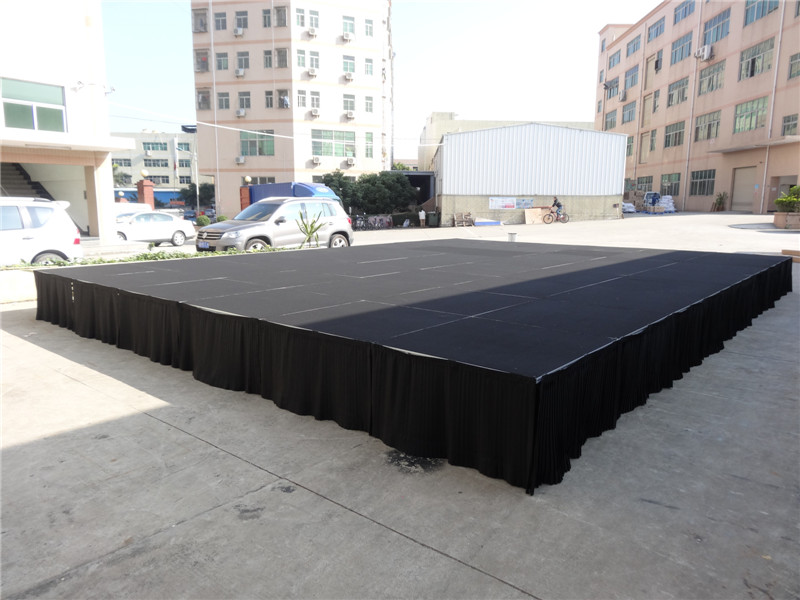 6m x 8m Portable Stage Kit with Spider Legs and Carpet Surface