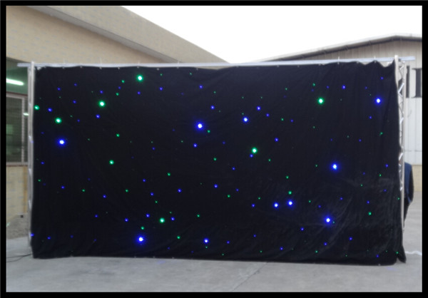 LED/RGB Star Curain Wedding Stage Backdrop, Soft and Flexible