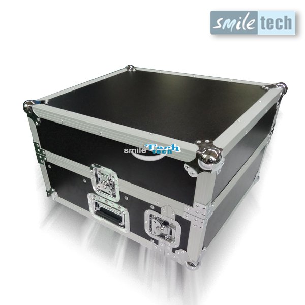 Black Slant Mixer Rack Case of 2U Vertical 10U Slant 