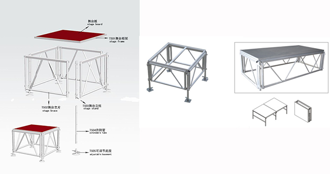 aluminum stage