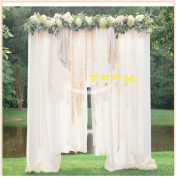 <b>2015 new aluminum pipe style with chiffon decoraction for white wedding</b>