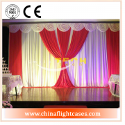 <b>Wedding stage background decoraction drape --white and red drape system</b>
