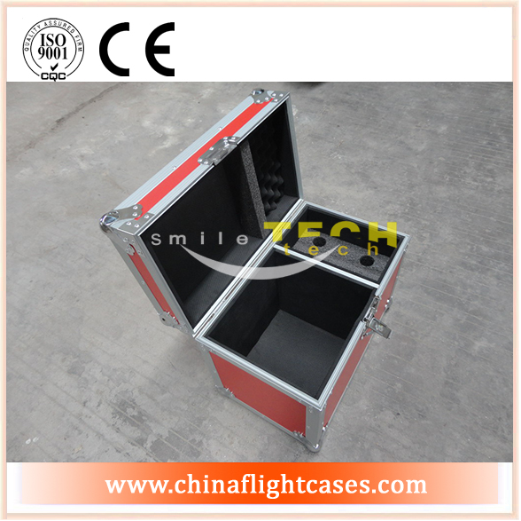 durable red mic flight case