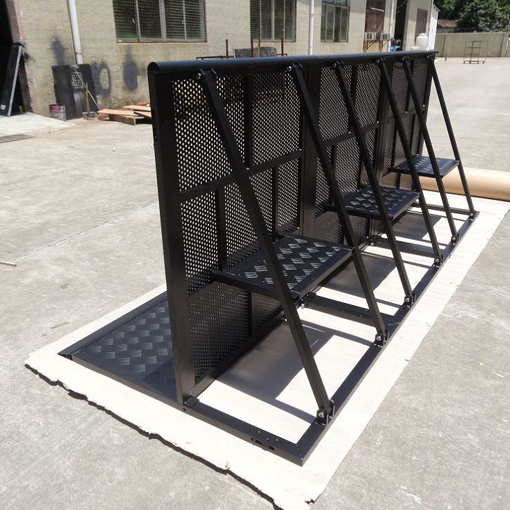 Black Color 1.0*1.25*1.2M Crowd control barrier 