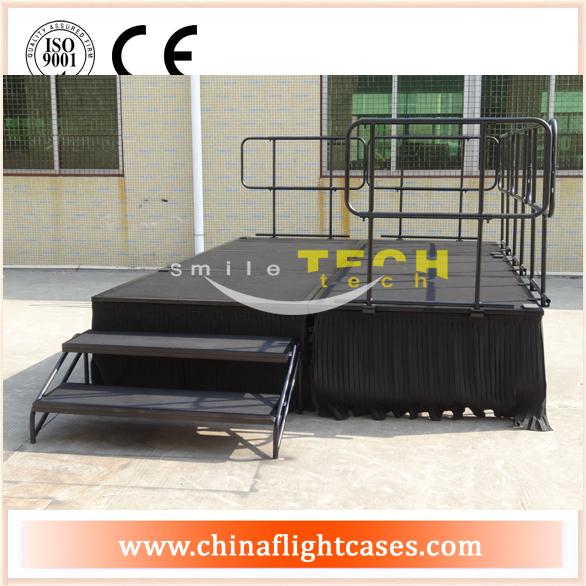 <b>Portable school folding stage system with guardrail and stairs</b>