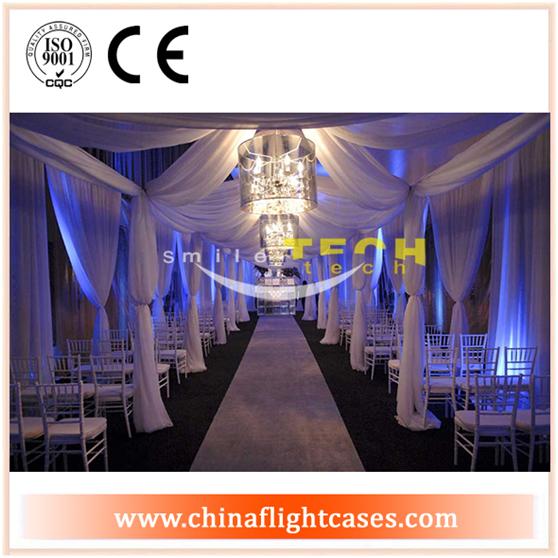 <b>Wedding pipe drape decoration system with ceiling chiffon drapes</b>