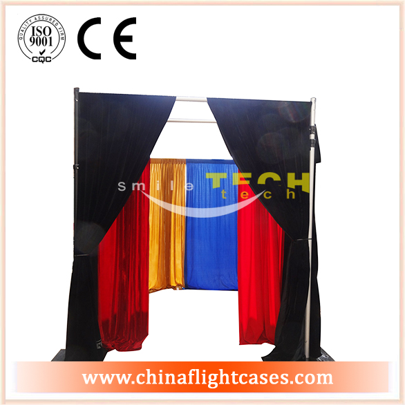 <b>Portable pipe and drape photo booth kits with Velour Drapes</b>